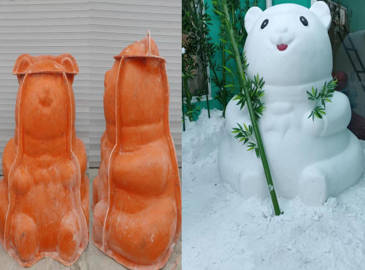 Панда из бамбука