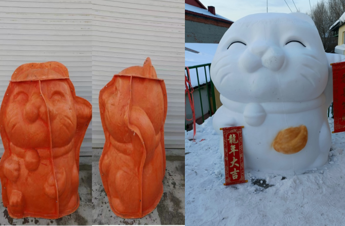 Новогодняя формочка для кота