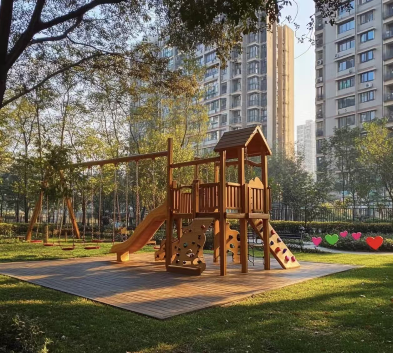 Деревянная горка